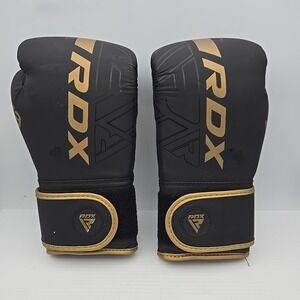 Boxing Gloves by RDX, 8 Oz Training Black Gold KARA‎ Quadra Dome 3